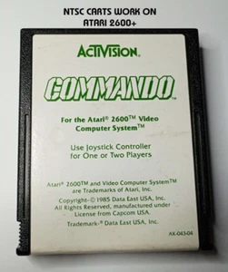 COMMANDO ATARI 2600/7800/2600+ ACTIVISION AK-043-04 Cart only / working NTSC - Picture 1 of 9