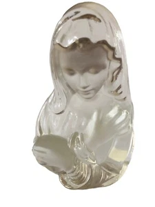 Dalzell Viking Glass Gorgeous Madonna Clear Glass & Frosted w/Original Sticker - Picture 1 of 12