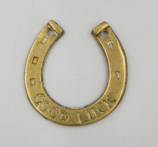 Vintage Miniature Brass Good Luck Horseshoe 2"