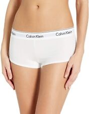 Calvin Klein 253430 Women's Modern Cotton Boyshort Panty Underwear White Size L