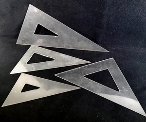 Lot 4 Vintage Drafting Guides Triangles - Longest over 20" - Picture 1 of 2