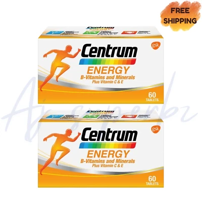 2x Centrum Energy B-Vitamins and Minerals + Vitamin C & E 60's Free Shipping - Image 1 of 4