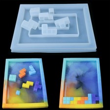 Silicone Epoxy Casting Set Resin Molds Tetris Crystal Epoxy Mold Puzzle Making