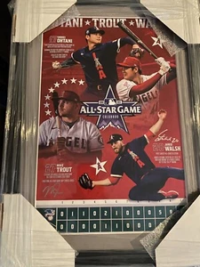 LA Angels, Shohei Ohtani & Mike Trout Signed Allstar Custom Framed, PSA Letter - Picture 1 of 5