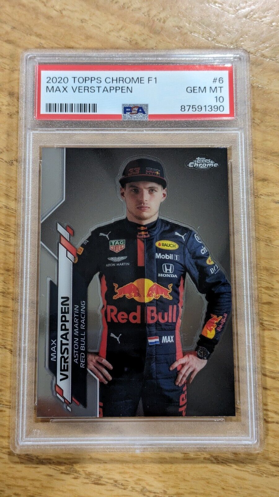 2020 Topps Chrome F1 #6 Max Verstappen PSA 10