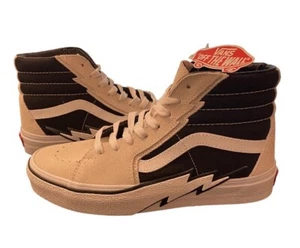Vans Sk8 Hi Lighting Bolt Beige & Black Suede Size 7 Men’s Size 8.5 Women’s NWOB - Picture 1 of 4