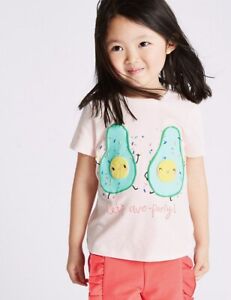 Nueva Camiseta Unicornio niñas EX M&S Age1 a 7 años