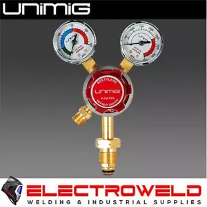 UNIMIG Twin Gauge Acetylene Gas Regulator Welding Welder Flow Meter Acet ACETREG - Picture 1 of 3