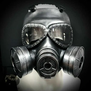 Steampunk Gas Mask Goth Halloween Costume Respirator Cosplay Goggles Mouth Mask - Picture 1 of 3
