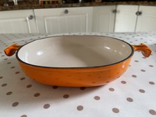 Le Creuset la MAMA ENZO MARI Torrefazione Forno Piatto 25cm Ovale Arancione buone condizioni