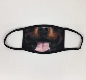2Each Cute Dog Rottweiler Unisex Double Layer Face Mask Reusable Washable Cloth - Picture 1 of 4