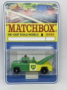Paquete blister vintage Lesney Matchbox 13 personalizado color inverso BP camión de naufragios - Imagen 1 de 5