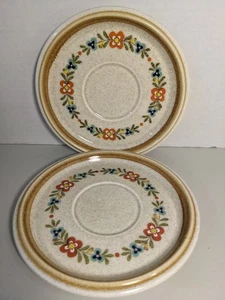 Vintage Mikasa Stone Manor Kissing Cousins F5817 Saucers Lot of 2 Replacements - Picture 1 of 8