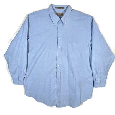 Camisa de vestir Comfort Zone de George Foreman con botones para hombre 18 1/2 37/38 LS azul Foto 1 de 4