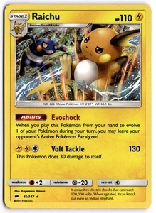Pokemon TCG Raichu 41/147 Sm-Burning Shadows Holo - Bild 1 von 1