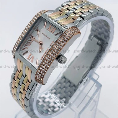 Nuevo reloj para mujer Michael Kors MK4744 esfera blanca esmerilada pulsera de dos tonos 33 mm Foto 1 de 4