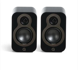 Q Acoustics 3010c Pair of Bookshelf Speakers C3 Cone Driver P2P Satin Black - Picture 1 of 10