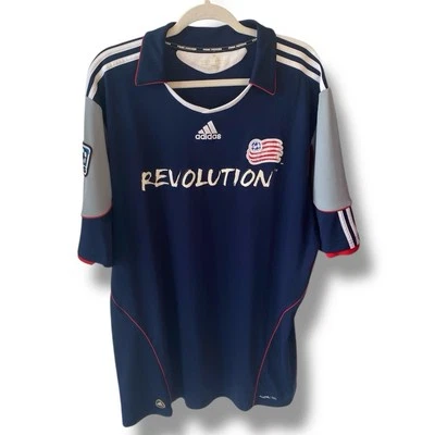 Adidas MLS 2009 Vintage Blue New England Revolution Soccer Jersey. Size XL. - Image 1 of 4