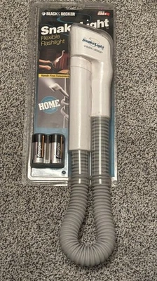 New Vintage 1994 BLACK & DECKER SNAKE LIGHT FLEXIBLE FLASHLIGHT Made USA - Image 1 of 4