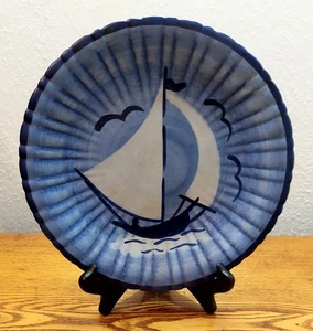 Plato de cerámica Newport 10 1/4" náutico pintado a mano Stangl #3333 de colección - Imagen 1 de 8