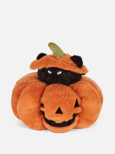 Decoration trending Halloween new with tag orange Cat Pumpkin Cushion Primark - Picture 1 of 7