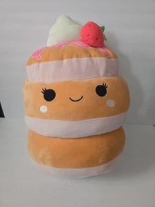 Squishmallows Sawtelle Strawberry Stack of Shortcake Pancakes 18" Plush - Picture 1 of 10
