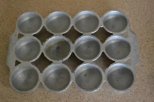 Vintage GEM iron DROP SCONE TRAY mould cast alum 12 soap candle making Handled - Picture 1 of 2
