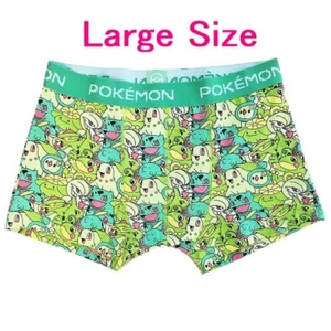 Pokemon Men's Underwear Boxer Brief Green Color Large Size by SMALL PLANET - Picture 1 of 4