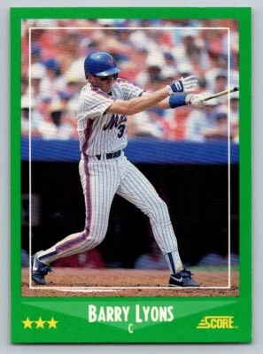 1988 Score # 387 - Barry Lyons - New York Mets - Image 1 of 2