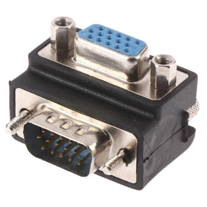 90 Degree Right Angled VGA Male To Female Extension Extender Video Adapter Dkj - Picture 1 of 12