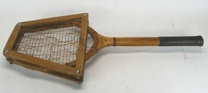 Antique Spalding Kro-Bat Vintage Wooden Tennis Racquet Rare 3 Line - Picture 1 of 6