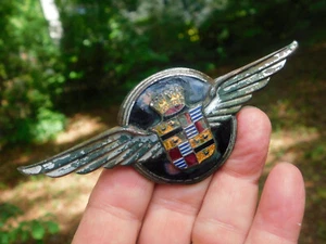 1932 Cadillac V-8 V-12 V-16 Radiator Emblem 4 15/16" Badge - Picture 1 of 4