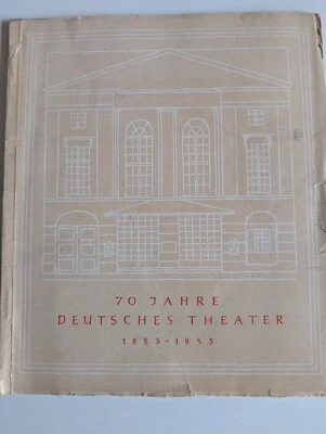 Broschüre "70 Jahre DEUTSCHES THEATER Berlin 1883 - 1953 - Bild 1 von 4