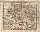 Hongrie Original Gravure sur Cuivre Carte Géographique Derrick 1679