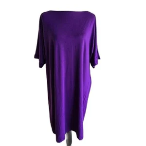 Eileen Fisher Purple Open Sleeve Oversized Dress XL - Picture 1 of 6