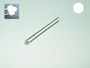 L211 - LEDs 1,8mm Rundkopf klar weiß wthite [10pcs] - Bild 1 von 1