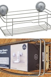 Satin Nickel Shower Basket, Better Homes & Gardens Rust-Resistant Power Grip Pro - Bild 1 von 13