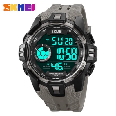 SKMEI Reloj Digital Hombre Militar Exterior Reloj Pulsera Luz LED Moda Niños Reloj Foto 1 de 4
