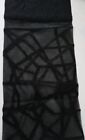 Black Woven Sheer Spiderweb Thigh High Stocking O/S New Halloween