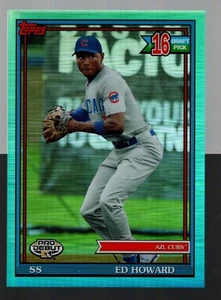 2021 Topps Pro Debut Chrome Aqua Refractors #PDC164 Ed Howard 26/75 - Picture 1 of 1