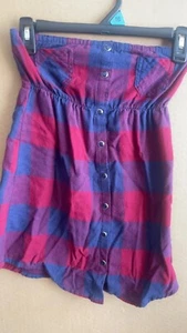 JUNIOREN WET SEAL XS ROT BLAID ÄRMELLOSES SHIRT - Bild 1 von 4