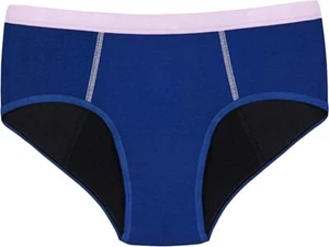 Thinx (BTWN) Bikini Period Underwear for Teens Cotton Size 13 / 14 Blue - Picture 1 of 6
