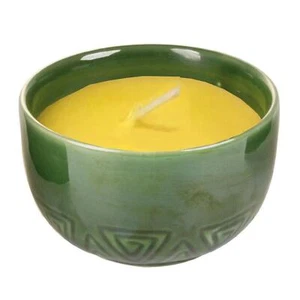 Citronella Candle Green in Ceramic Pot Outdoor Mosquitoes Flies Camping 200g - Picture 1 of 2