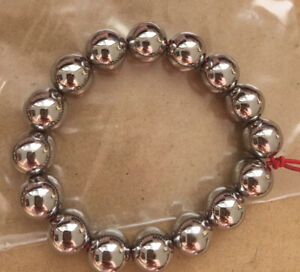 5Pc Titanium Beads Ball Bead with holes Bracelet Necklace Buddha Beads Round