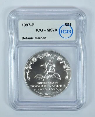 1997-P Botanic Garden Commemorative Silver Dollar MS70 ICG - Image 1 of 4
