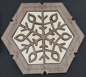 Rustic Inlaid wood beverage/drink coasters, set of 4, handmade in USA - Picture 1 of 2