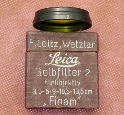 Leica Figam early type B Gelbfilter No.2 Filter for Leica 1 ............ Minty  - Image 1 of 4