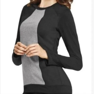 Camiseta CAbi Negra y Gris Dynamo Activewear Manga Larga Talla Pequeña Foto 1 de 4