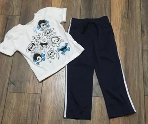 Spencer's Skater Skull & Bones T-Shirt & Jumping Beans Athletic Pant Size 4T - Picture 1 of 3