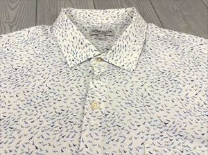 Peter Millar Summer Comfort XL Short Sleeve Button Down Bird AOD Pattern stretch - Picture 1 of 9